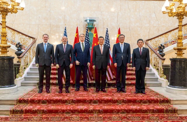 Top negotiators from China and the United States are meeting in London for closely watched trade talks
