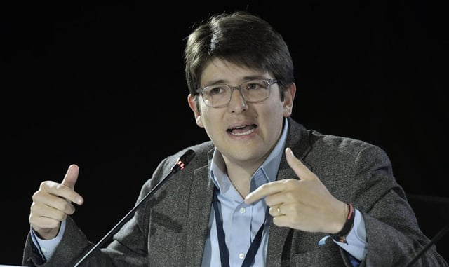 Miguel Uribe Turbay attends the strategic dialogue “Rethinking Cities for Competitiveness: Smart and Sustainable Cities” at the Concordia Americas Summit in Bogota on May 14, 2019. (Gabriel Aponte/Concordia Summit/Getty Images North America/TNS)