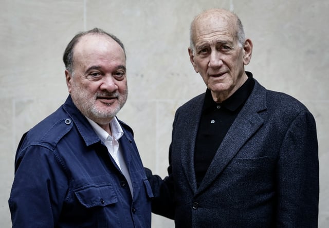 Former Israeli prime minister Ehud Olmert has teamed up with former Palestinian foreign minister Nasser Al-Qidwa