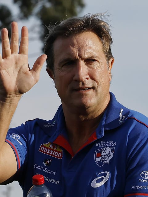 Luke Beveridge , Senior Coach of the Bulldogs. Michael Klein