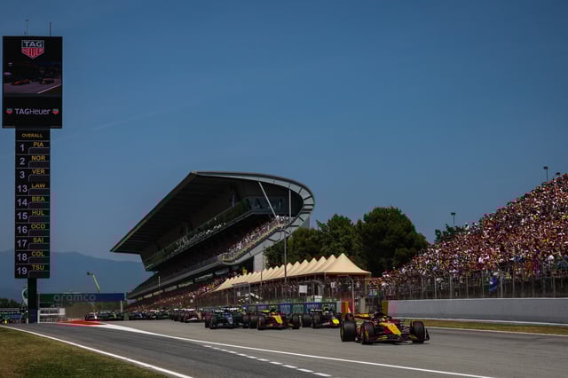 The race start during the F1 Grand Prix of Spain at Circuit de Barcelona-Catalunya on June 1, 2025 in Barcelona, Spain.