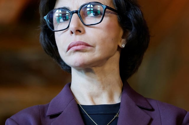 La ministre de la Culture Rachida Dati le 6 juin 2025 à Paris - Le gouvernement annonce une session extraordinaire du Parlement du 1er au 11 juillet, lors de laquelle sera notamment programmé l'examen de la réforme de l'audiovisuel public