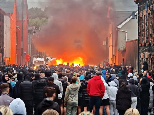 Disorder broke out in Ballymena after two 14-year-old boys were charged with the attempted rape of a teenage girl (Photo: Pacemaker Belfast)