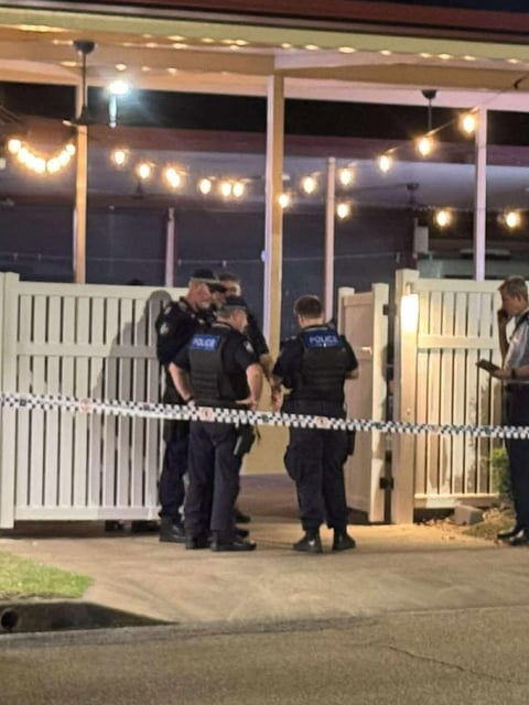 A woman allegedly armed with a knife was shot by police at a pub in Townsville. 