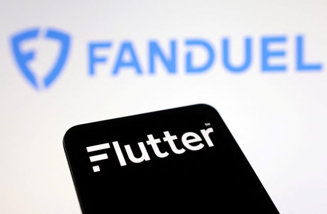 Fanduel and Flutter logos are seen in this illustration taken June 17, 2024. REUTERS/Dado Ruvic/Illustration