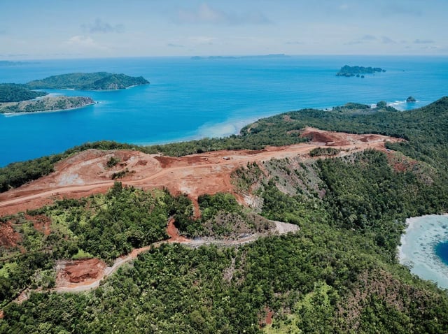 Nickel mining activities on Kawei Island, Raja Ampat, West Papua, Indonesia. Image courtesy of Greenpeace.