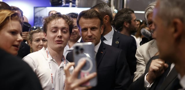 Emmanuel Macron au salon Vivatech à Paris le 14 juin 2023