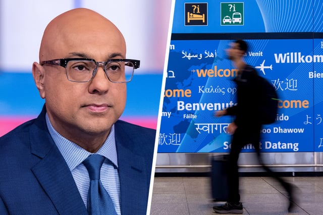 Ali Velshi; arrivals at JFK.