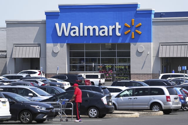 Shown is Walmart retail location in Philadelphia, Wednesday, June 4, 2025.