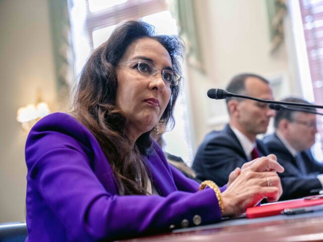 Former Trump campaign lawyer Harmeet Dhillon appears at a House Committee on House Administration hearing on "American Confidence in Elections: Protecting Political Speech" on Capitol Hill in Washington, Thursday, May 11, 2023. (AP Photo/Andrew Harnik)
