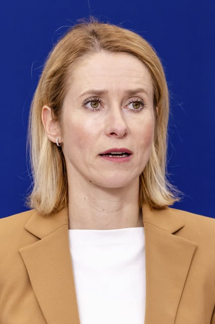 European Union foreign policy chief Kaja Kallas addresses the media at EU headquarters in Brussels, Tuesday, June 10, 2025. (AP Photo/Geert Vanden Wijngaert)
