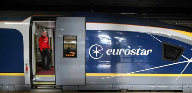 Un Eurostar à la gare de Bruxelles-Midi le 2 avril 2025