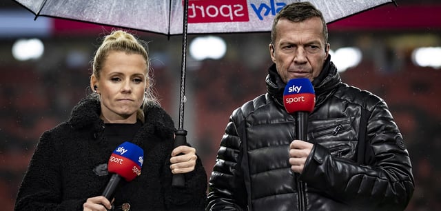 Geschätzte Kapazitäten im Fußball: Die Sky-Experten Julia Simic und Lothar Matthäus im Einsatz für den Sender
