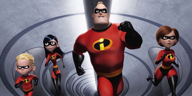 The parr family running in The Incredibles