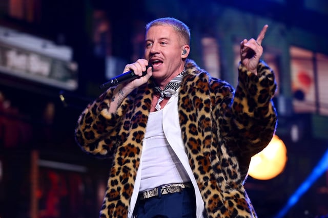 MELBOURNE, AUSTRALIA - MAY 15: Macklemore performs at Rod Laver Arena on May 15, 2024 in Melbourne, Australia. (Photo by Morgan Hancock/Getty Images)