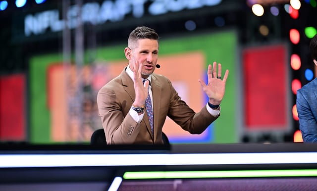 Green Bay, WI - April 24, 2025 - Lambeau Field: Dan Orlovsky on the set of NFL Live during the 2025 NFL Draft. (Photo by Phil Ellsworth / ESPN Images)