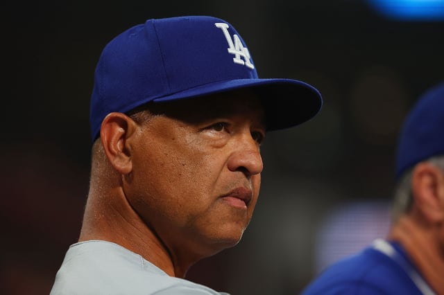 ST LOUIS, MISSOURI - JUNE 06: Manager Dave Roberts #30 of the Los Angeles Dodgers looks on during a game against the St. Louis Cardinals in the eighth inning at Busch Stadium on June 6, 2025 in St Louis, Missouri. (Photo by Dilip Vishwanat/Getty Images)