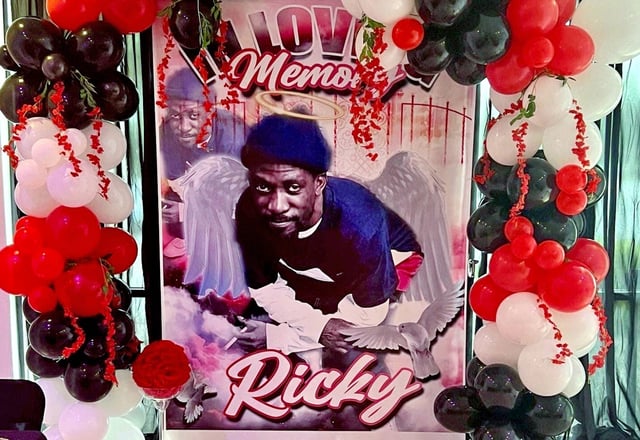 A memorial set up for Javarick Gantt held by his mother, Quinette Gantt, in Florida.