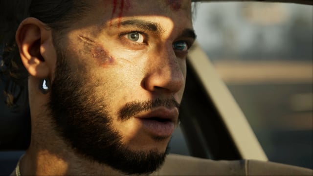 A screenshot featuring the character from MindsEye.