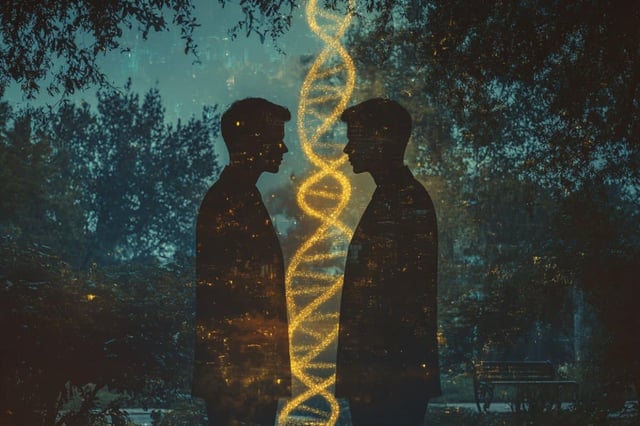 Among the genetically identical twins, the researchers discovered genes that explained variations in autistic traits, anxiety, depression, psychotic-like experiences and neuroticism, reflecting heightened environmental sensitivity. Credit: Neuroscience News