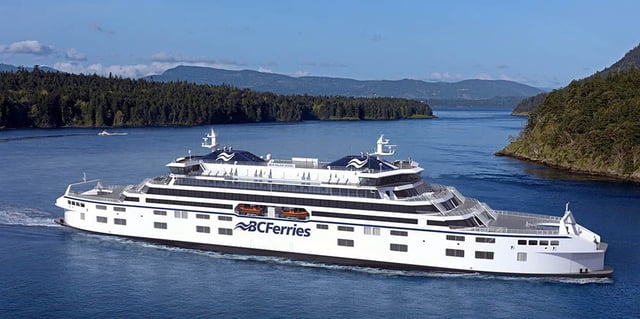 A conceptual drawing of one of four vessels B.C. Ferries is building  for its major routes.
