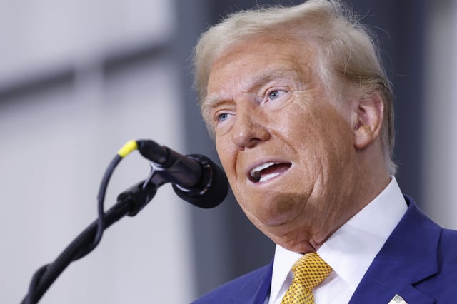 President Donald Trump speaks in Austin, Texas on October 25, 2024.