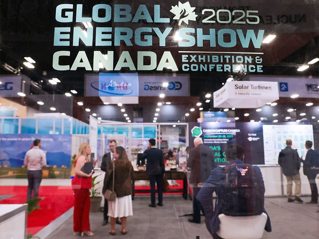  Delegates explore the trade show floor at the Global Energy Show in Calgary on Tuesday, June 10, 2025.