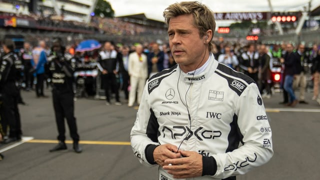 Pole position: Brad Pitt in F1