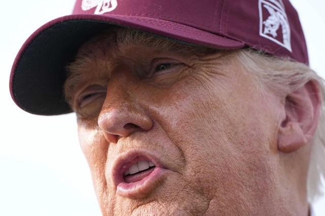 President Donald Trump speaks to reporters after arriving on Air Force One on June 10, 2025, at Joint Base Andrews, Md. Amid a heated immigration dispute, California Gov. Gavin Newsom responded to Trump’s insult by posting a viral TikTok using Taylor Swift’s “You Need to Calm Down.” The video criticized Trump’s rhetoric and actions, including his controversial deployment of federal troops to Los Angeles.