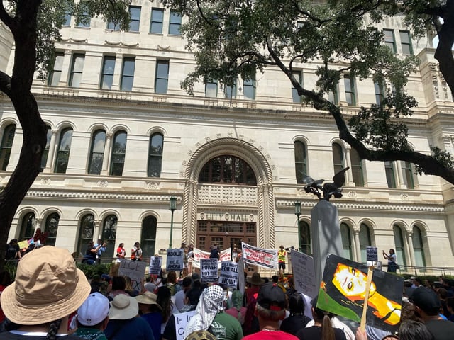 A protest against ICE deportations happened on Sunday at City Hall in downtown San Antonio. City leaders will meet for a news conference on Wednesday to provide comments about safety plans for protest.