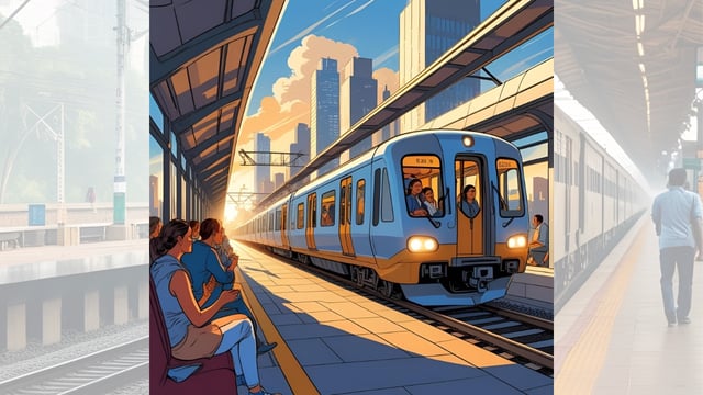 Man kills self, 4 children by jumping in front of train in Faridabad. (Disclaimer: This image was generated using AI and has been verified by the newsroom for accuracy and context.)