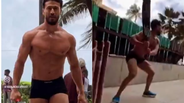 Tiger Shroff's briefs look for cricket beats the heat, but sets internet on fire