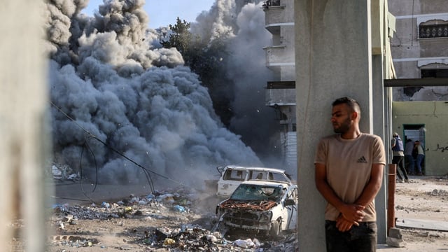 An Israeli strike on the outskirts of Gaza City last September