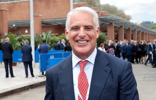 Unicredit CEO Andrea Orcel smiles as he leaves at the end of the annual Confindustria assembly in Rome, September 18, 2024. REUTERS/Remo Casilli/File Photo