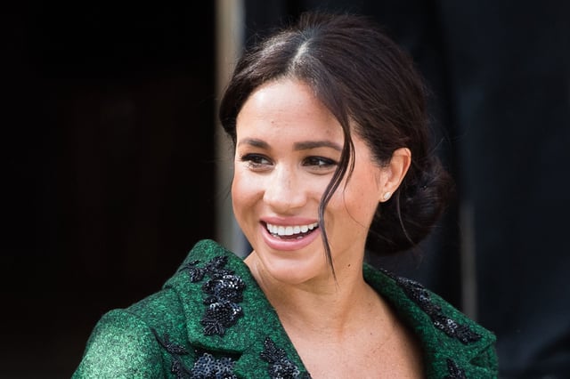 Meghan Markle attends a Commonwealth Day Youth Event while pregnant with Prince Archie at Canada House, in London, England, on March 11, 2019.