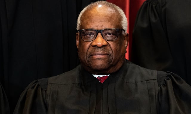 Clarence Thomas was one of four Supreme Court judges to oppose Obergefell v Hodges. (Getty)