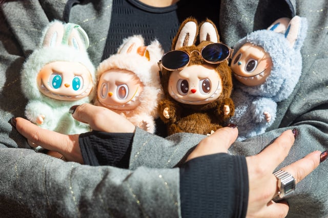 fashion, Sonya Yu, blind box, trend, labubu, pop mart, toy 419 Gallery owner Sonya Yu shows off figurines in her Labubu collection in San Francisco on Friday, June 6, 2025. Labubu figurines have been around for a decade, but more recently soared into popularity after K-pop star Lisa from BLACKPINK started showing hers off. The craze has hit a peak in the Bay Area.