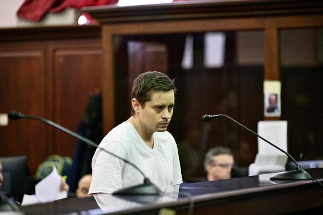 John Woeltz, 37, appears for arraignment in Manhattan Criminal Court after he was arrested for allegedly holding an Italian tourist hostage in an apparent scheme to steal the man's crypto currency fortune in New York City, U.S., May 24, 2025. Curtis Means/Pool via REUTERS/File photo