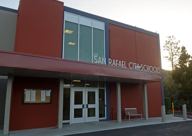 The San Rafael City Schools district office on Tuesday, Feb. 21, 2023. (Alan Dep/Marin Independent Journal)