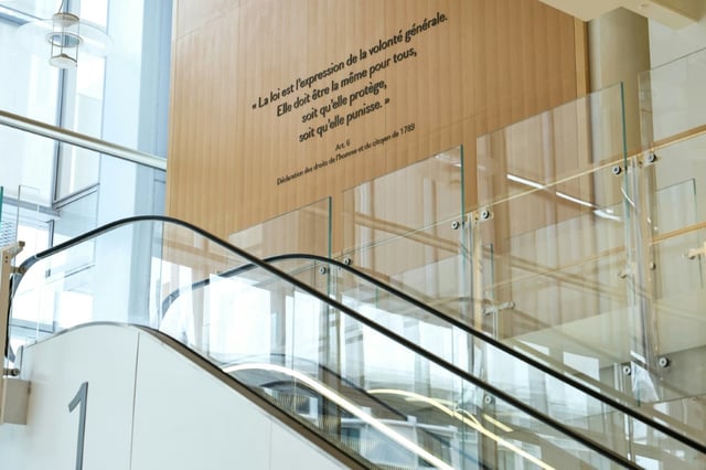 Un hall du tribunal de Paris, le 29 décembre 2024