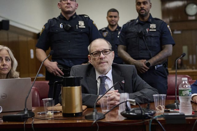 Harvey Weinstein durante el juicio en Manhattan