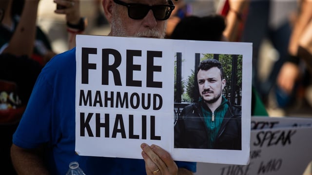 Protesters gather n Houston, Texas, on June 8 for a demonstration against Trump immigration policies and mass deportations. Photo: Reginald Mathalone/NurPhoto via Getty Images