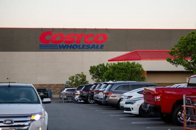 A Costco warehouse is seen in the Northridge neighborhood of Los Angeles on May 7, 2025.