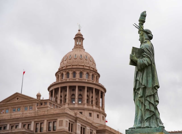 The Texas State Capitol is seen in Austin in 2021. A group of students without legal immigration status is seeking to intervene in a lawsuit that suddenly ended their ability to receive in-state tuition at Texas public colleges and universities.