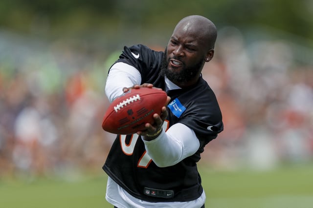 Jul 26, 2023; Cincinnati, OH, USA; Cincinnati Bengals linebacker Germaine Pratt (57) catches a pass during training camp at Kettering Health Practice Fields. Mandatory Credit: Katie Stratman-USA TODAY Sports/File Photo