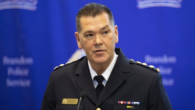 Brandon Police Chief Tyler Bates says a 16-year-old accused of seriously injuring another teen with a sword at a Brandon high school on Tuesday had intended to cause harm 'beyond the individual victim involved,' but was quickly apprehended instead.