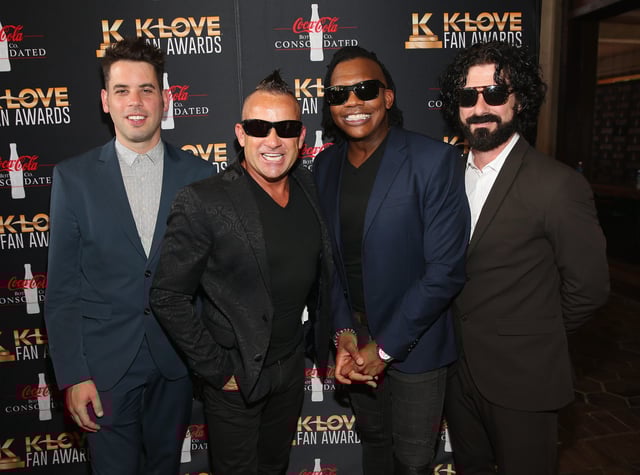 NASHVILLE, TN - JUNE 05: Jody Davis, Duncan Phillips, Jeff Frankenstein and Michael Tait from musical group Newsboys attend the 4th Annual KLOVE Fan Awards at The Grand Ole Opry House on June 5, 2016 in Nashville, Tennessee. (Photo by Terry Wyatt/Getty Images for KLOVE)