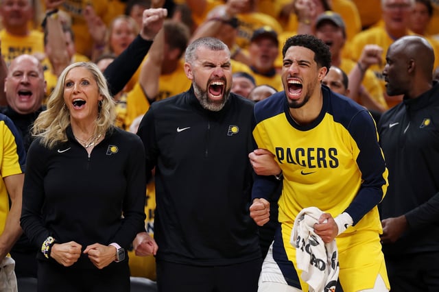 Indiana Pacers star Tyrese Haliburton was fired up from the bench during Indiana's win over the Oklahoma City Thunder in Game 3 of the 2025 NBA Finals.