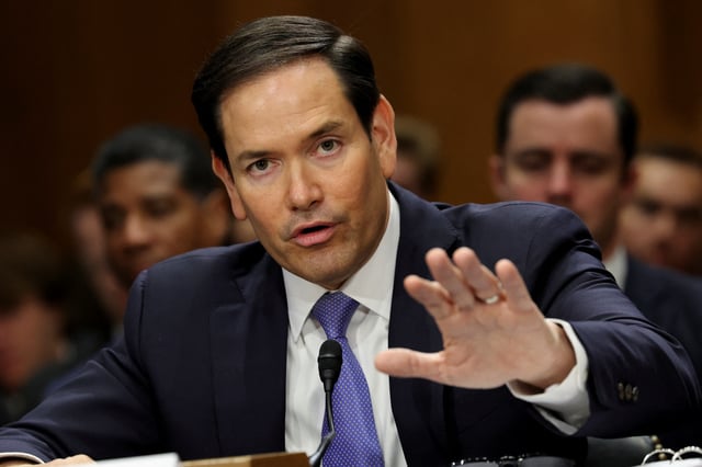 U.S. Secretary of State Marco Rubio gestures as he testifies at a Senate Foreign Relations Committee hearing on U.S. President Donald Trump's State Department budget request for the Department of State, on Capitol Hill in Washington, D.C., U.S., May 20, 2025. REUTERS/Jonathan Ernst/File Photo
