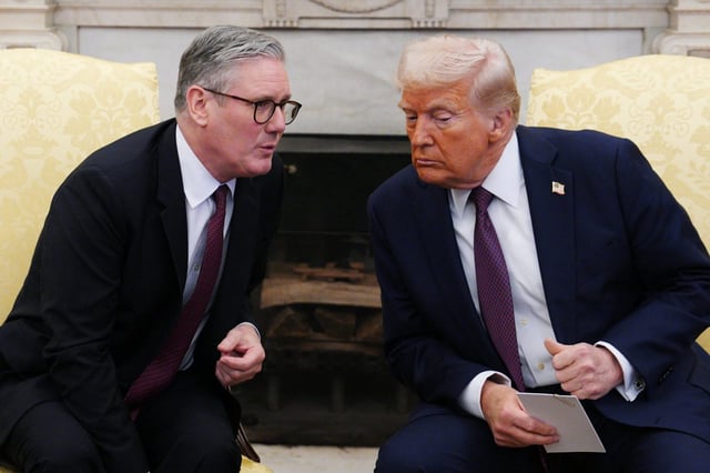 Sir Keir Starmer meets Donald Trump at the White House in February. (Photo: Carl Court/Pool/Getty)